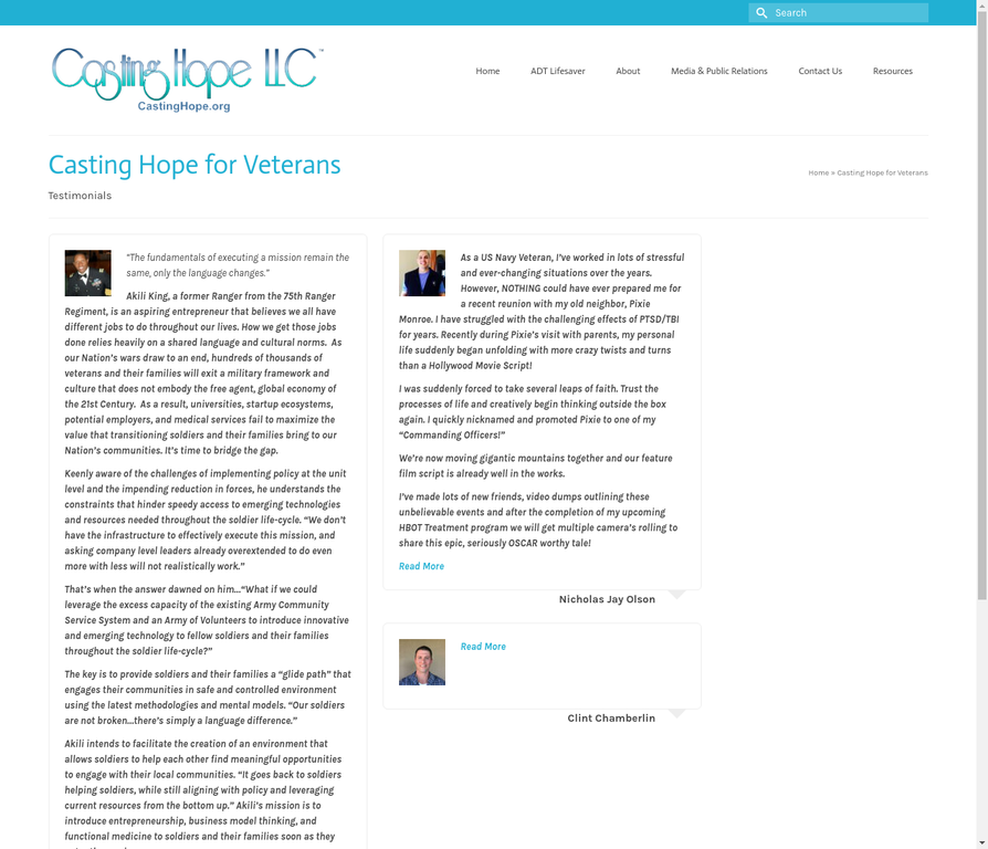 Casting Hope for Veterans