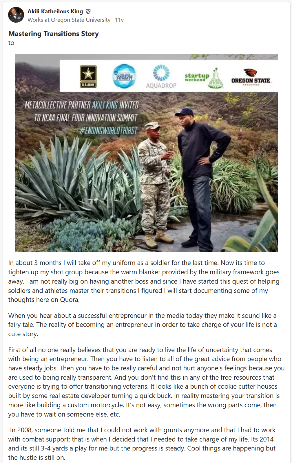 Mastering Transitions Story